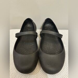 Crocs Alice Work Flats Women’s 8 Black Mary Jane Slip Resistance Comfort Hippie